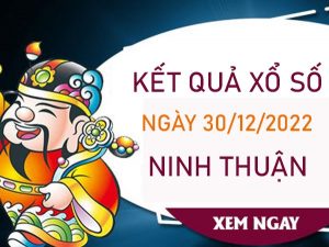 Phân tích XSNT 30/12/2022​​​​​​​ soi cầu số đẹp Ninh Thuận