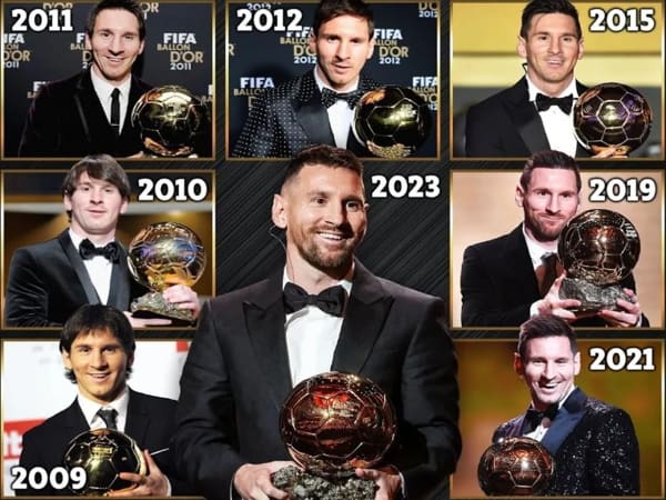 Những năm Messi giành quả bóng vàng