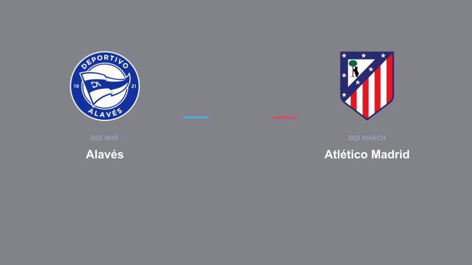 Kết quả tỉ số chính thức trận đấu Alavés 0-0 Atlético Madrid khuôn khổ giải Nhận Định - La Liga