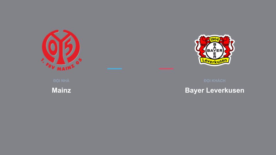 Kết quả tỉ số chính thức trận đấu Mainz 0-0 Bayer Leverkusen khuôn khổ giải Nhận Định - Bundesliga (Đức)