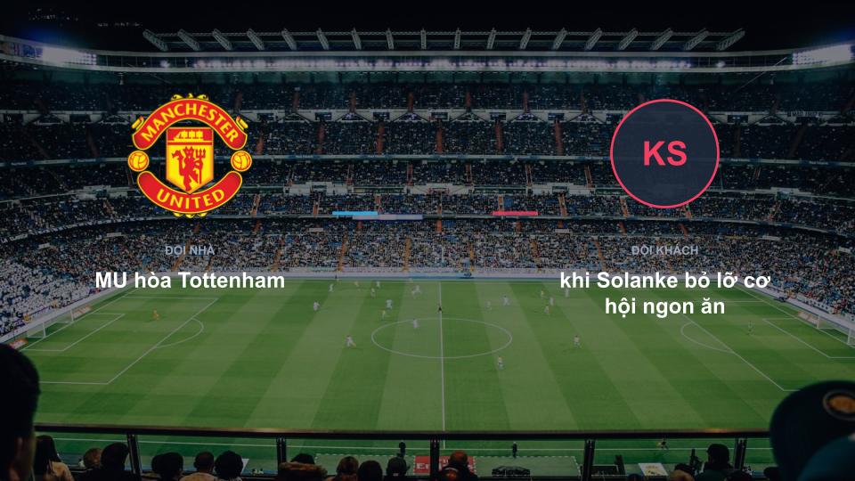 Kết quả tỉ số chính thức trận đấu MU hòa Tottenham 0-0 khi Solanke bỏ lỡ cơ hội ngon ăn khuôn khổ giải Bóng Đá Đỉnh Cao