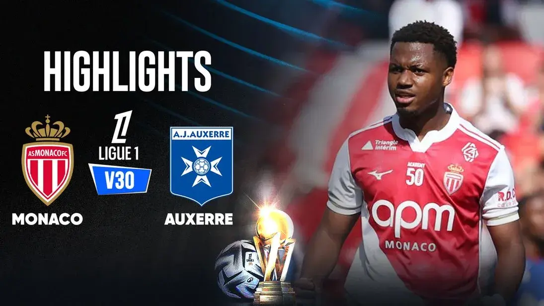 Hình ảnh thi đấu trận đấu: Monaco và màn lội ngược dòng kinh điển trước Auxerre tại Ligue 1
